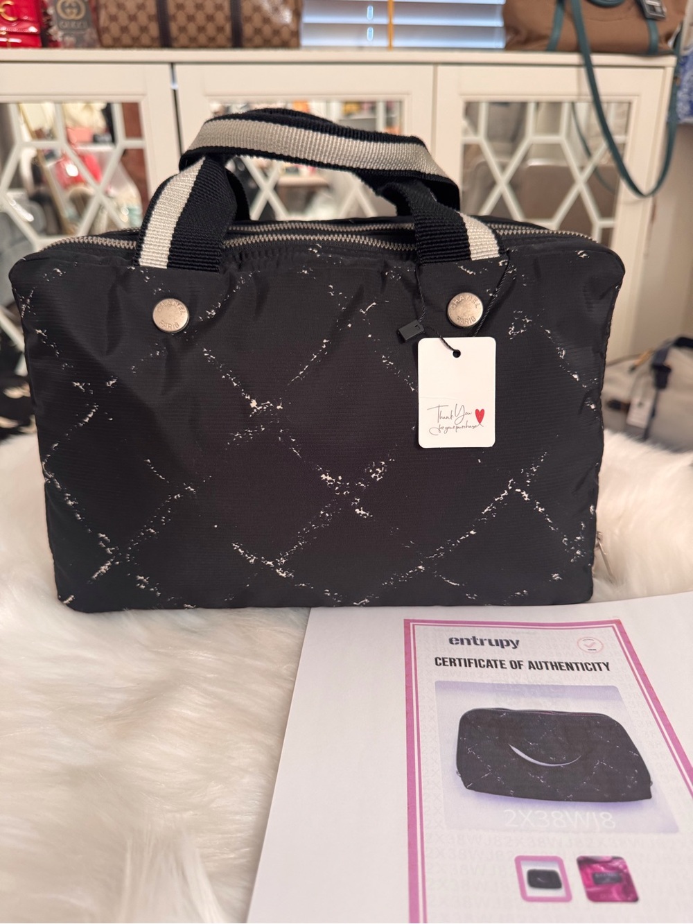 Chanel “Old Travel Line” Nylon Bowler/Duffel Bag